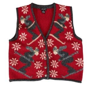 Limited Hand Knit Shetland Wool Nordic Vest, Size Medium
